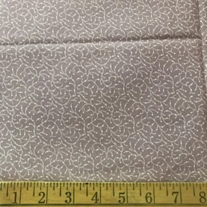 Concord Fabrics 44 x 29 lavender white print cotton unwashed Joan Kessler - Picture 1 of 3