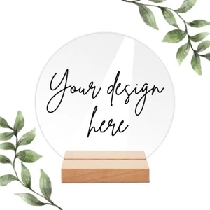 Round Acrylic Sign | Event Sign | Acrylic Event Decor | Custom Sign Wooden - Picture 1 of 3