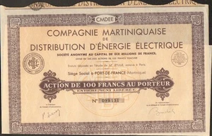 Cie Martiniquaise de DISTRIBUTION d'ENERGIE ÉCLECTIQUE (MARTINIQUE) (H) - Picture 1 of 1