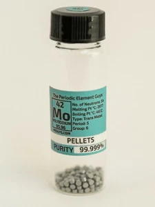 Molybdenum Metal Evaporation Pellet 10 Grams 99.999% Pure Specimen in Glass Vial - Picture 1 of 3