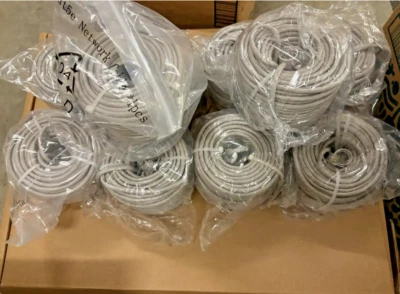 LOREX OEM Cat 5e x 4pcs Ethernet Network Cable Camera Grey 30m 100ft New  Sealed - Image 1 of 2