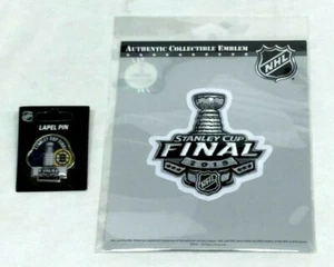 Official 2019 Stanley Cup Finals Pin / Patch Lot Boston Bruins / St Louis Blues - Picture 1 of 1
