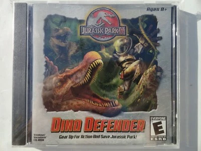 Jurassic Park III: Dino Defender Win PC Mac 2001 JEWEL CASE CD ROM NEW SEALED - Image 1 of 4
