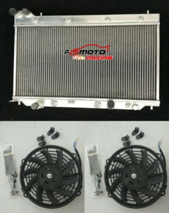Aluminum Radiator + Fans For 2007-2008 Honda Fit GD3 1.5L L4 07 08 AT/MT - Picture 1 of 7