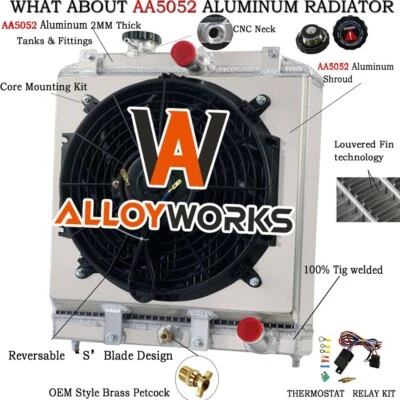 Ventilador de cobertura de radiador 4 fileiras ajuste 1992-2001 97 Honda Civic Del Sol Integra DC EG EK - Imagem 1 de 4