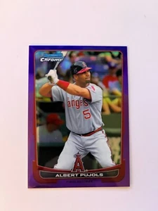 Bowman Chrome #107 Albert Pujols Purple Refractors #/199 2012 - Imagen 1 de 2