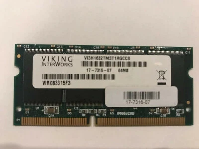 64MB Flash Boot Rom  Memory 144PIN SODIMM Modules Approved for Cisco  17-7316-07 - Image 1 of 2