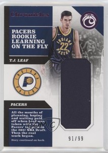 2017-18 Panini Chronicles Swatches Pink /99 TJ Leaf #CS-TJL Rookie RC