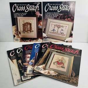8 Lot For The Love Of Cross Stitch Magazine PREMIER ISSUE +7 1989-1990 issues! - Picture 1 of 18