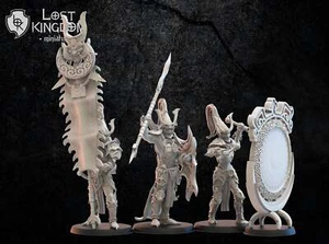 Nightfall Knights Command Group: Lost Kingdom Miniatures Night Elves Resin 3D Pr - Picture 1 of 3
