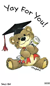 Suzy's Zoo "Teddy Bear Graduation" Scrapbook Sticker #90089 1 SHEET - Picture 1 of 1