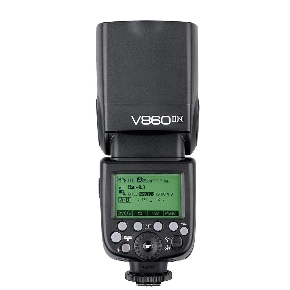 Godox V860II-N 2.4G TTL Flash Speedlite HSS Li-on Battery For Nikon Camera - Image 1 of 4