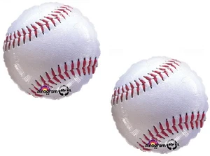 BASEBALL Sports Ball Championship Game MLB (2) 18" Mylar Party Foil Balloons - Picture 1 of 1