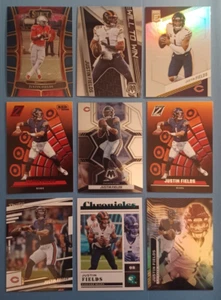 JUSTIN FIELDS 9 Card Lot Insert Parallels NY Jets Steelers Bears Ohio State - Picture 1 of 4