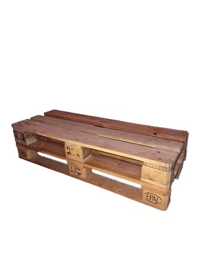 Lowboard TV Schrank Hifi-Rack aus Paletten 120x48x29 CM Bank Flachbild - Bild 1 von 2