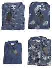 Herren 100 % Baumwolle blau strukturiert Langarmshirt schmale Passform Ex N£XT bedruckt