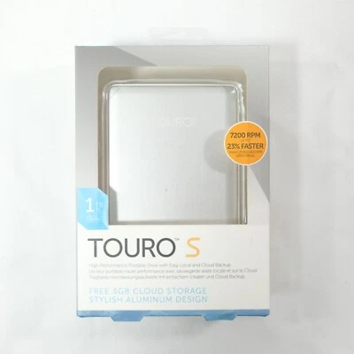 Touro S External Hard drive 1 TB  USB 3.0 7200 rpm Silver  with 3GB free Cloud - Image 1 of 4