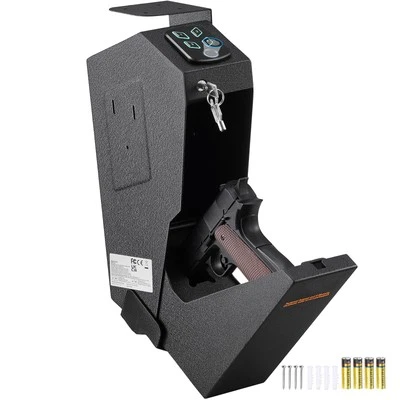 Uimoso Mounted Gun Safe for Pistols Biometric Gun Safe 3 Access Way for 1 Pistol - Image 1 of 4