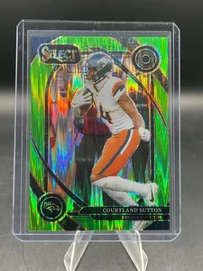 2024 Select Courtland Sutton #240 Club Level Neon Green PRIZM Shock # 005/499 - Bild 1 von 6
