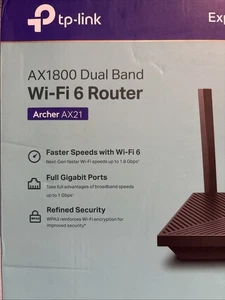 TP-Link AX1800 Works with Alexa Dual Band Gigabit Router - Black - Picture 1 of 4