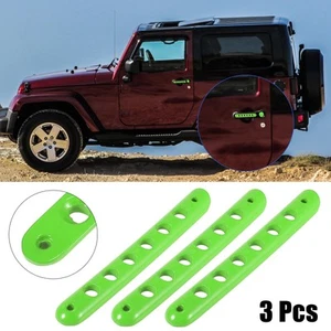3pcs Door Handle Trim with Button Cover for Jeep Wrangler 2 Door 2007-2018 Green - Picture 1 of 9