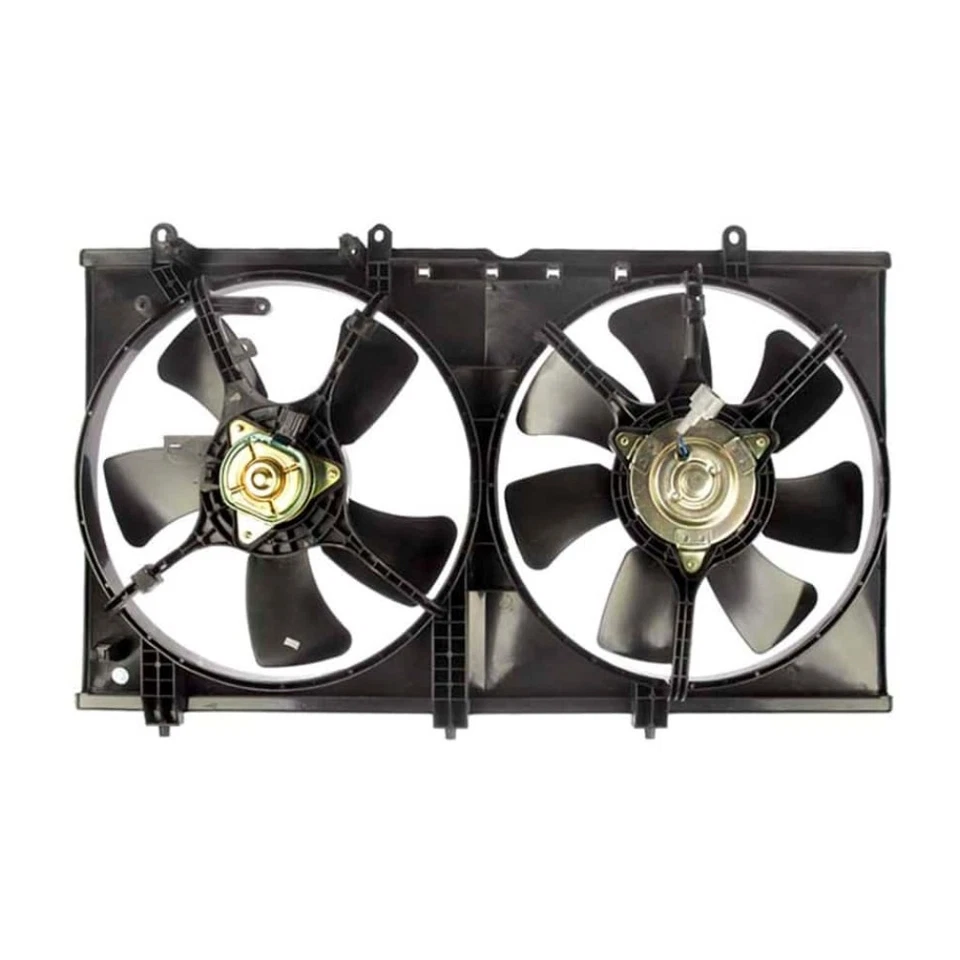 For Mitsubishi Lancer 2002-2007 Radiator Fan | Plastic Brushed Motor Type Black — 第 1/4 张图片