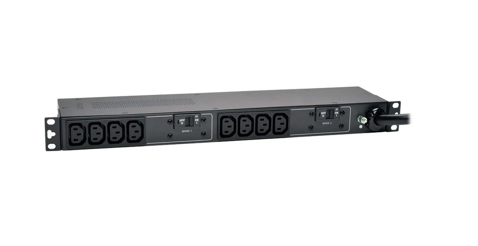 Tripp Lite PDUH30HV Single-Phase 5.8kW 200-240V 10-out C13 Basic 1U Rack PDU - Image 1 of 1