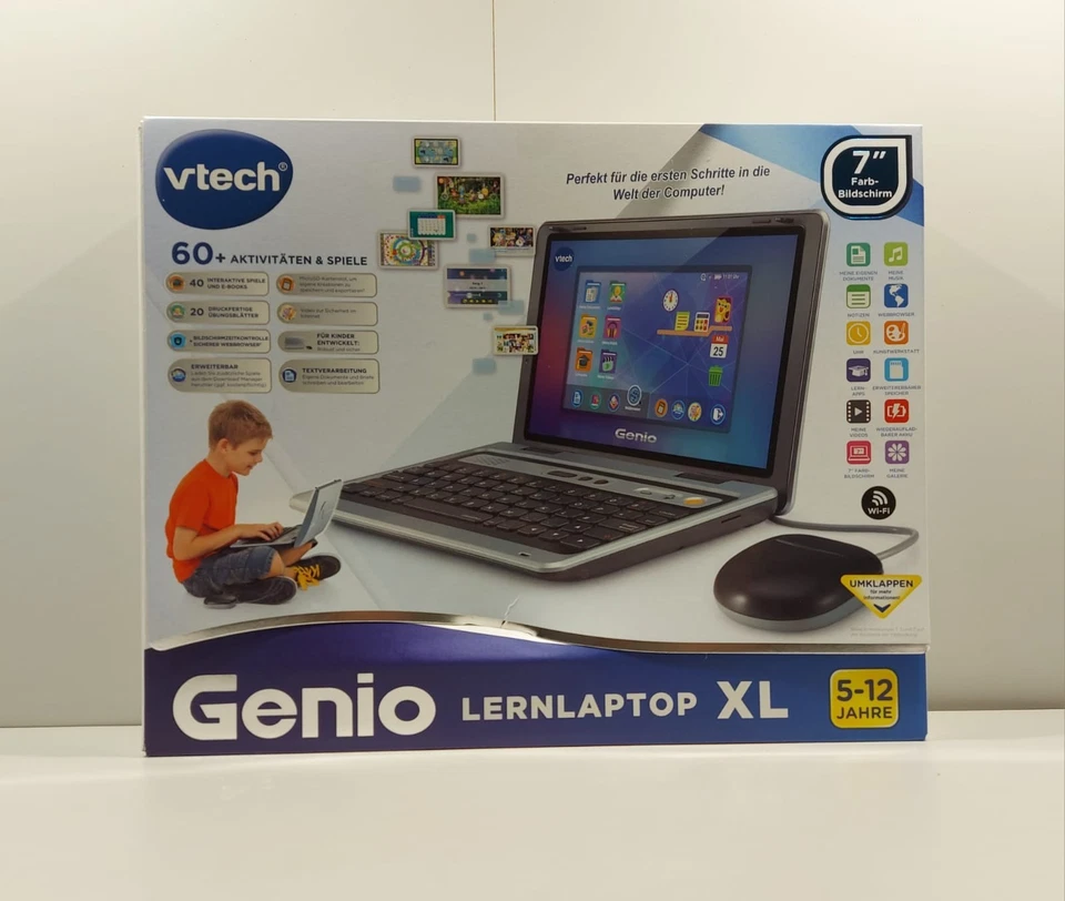 VTECH®Kindercomputer School & Go, Genio Lernlaptop XL silber - Bild 1 von 1