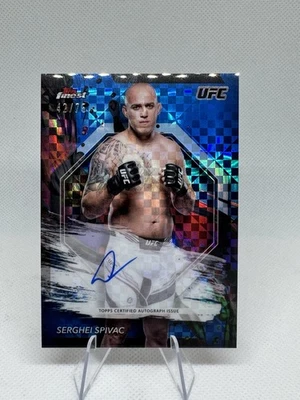 2024 Topps Finest UFC Autograph Serghei Spivac #FA-SIS /75 Blue Refractor - Image 1 of 2