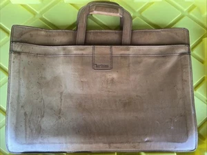 Vintage Hartmann Brown Leather Attache Briefcase Retractable Handles - Picture 1 of 9