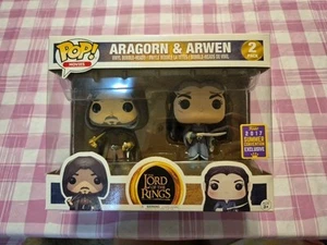 Funko POP! Movies: The Lord of the Rings -Aragorn & Arwen Vinyl Exclusive - Rare - Picture 1 of 24
