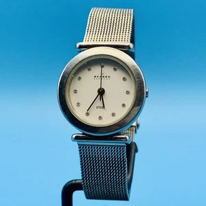 SKAGEN Denmark Damen Ultra Slim Japan Quarz Armbanduhr All St Steel Funktioniert - Bild 1 von 19