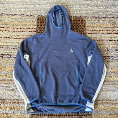 Nike ACG Wolf Tree Fleece Hoodie Hoody Blue White Pullover Men's Size XL - Image 1 of 3