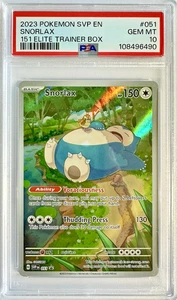 PSA 10 SVP EN Snorlax #51 - 2023 Pokemon Scarlet & Violet BSP 151 ETB Promo 051 - Picture 1 of 2
