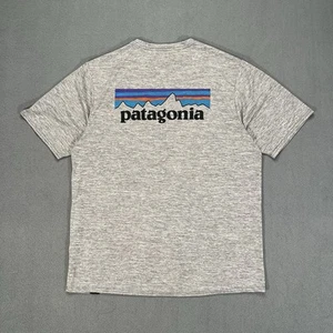 Patagonia Capilene Cool Daily Graphic Shirt Mens Medium Feather Grey Quick Dry - Picture 1 of 6