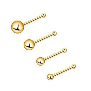 16Pcs Tiny Ball Nose Ring Studs Surgical Steel Bone Stud Ear Lip Nostril Pin 20G - Picture 1 of 11
