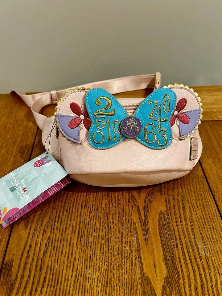 Loungefly Disney Minnie Mouse The Main Attraction It’s A Small World Fanny Pack - Image 1 of 4