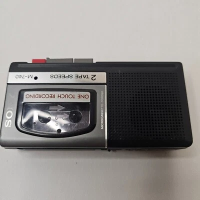 Sony Microcassette Voice Recorder M-740 SN 152189 Tasted Works - Image 1 of 4