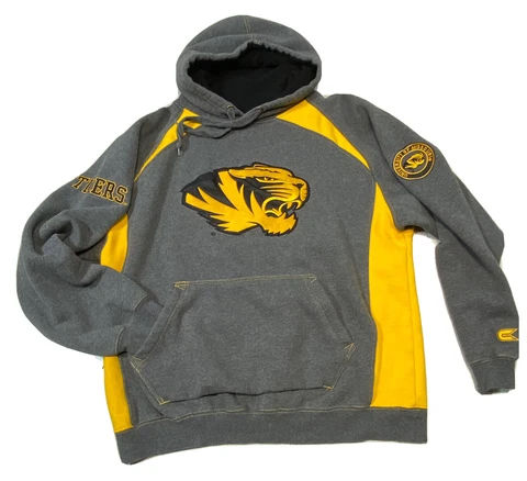 Missouri Mizzou Tigers Hoodie Mens XL Gray Sweatshirt Colosseum Cover
