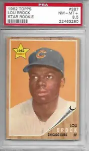1962 Topps Lou Brock #387 PSA 8.5 Cubs  11289 - Picture 1 of 1