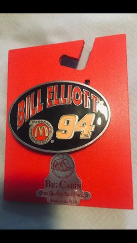 Bill Elliott #94 McDonald's Racing NASCAR Belt Buckle Chase Dad Champion Vintage Cover