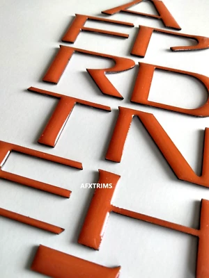 3D RAISED ORANGE RUNNING BOARD LETTERS FOR NISSAN PATHFINDER 2022-25 SET OF 2 - Image 1 of 3