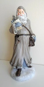 10 Zoll HEILIGER ST. NICHOLAS SANTA FIGUR Harzstatue handbemalt GESCHENKE Winter - Bild 1 von 1