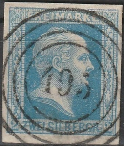 2 Sgr. MiNr. 7 a mit Nummernstempel 495 GLOGAU (OPD Liegnitz ) gepr. - Bild 1 von 2