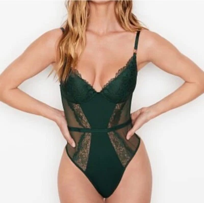 Sexy Body Lencería Corsé Verde Bosque Victoria’s Secret Talla Pequeña Foto 1 de 4