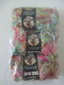 3 NEW SKEINS OF LION BRAND FUN FUR PRINTS EYELASH YARN COLOR 210 *RAINBOW* - Picture 1 of 5