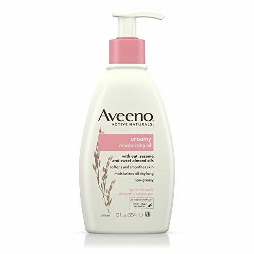 Aveeno Creamy Moisturizing Body Oil for Dry Skin with Soothing Oat and Almond Oil - 12 fl. oz.