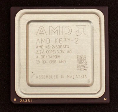 Socket 7 CPU - AMD K6-2 500MHz - AMD-K6-2/500AFX - TESTED - Image 1 of 2