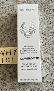 True + Luscious Flowerdose Plumping Lip & Eye Serum 0.5oz / 14mL RET $34 SEALED - Picture 1 of 12