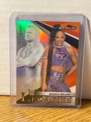 2021 Topps Finest WWE Legacies #L3 Bianca Belair Mr. Perfect wrestling card - Image 1 of 2